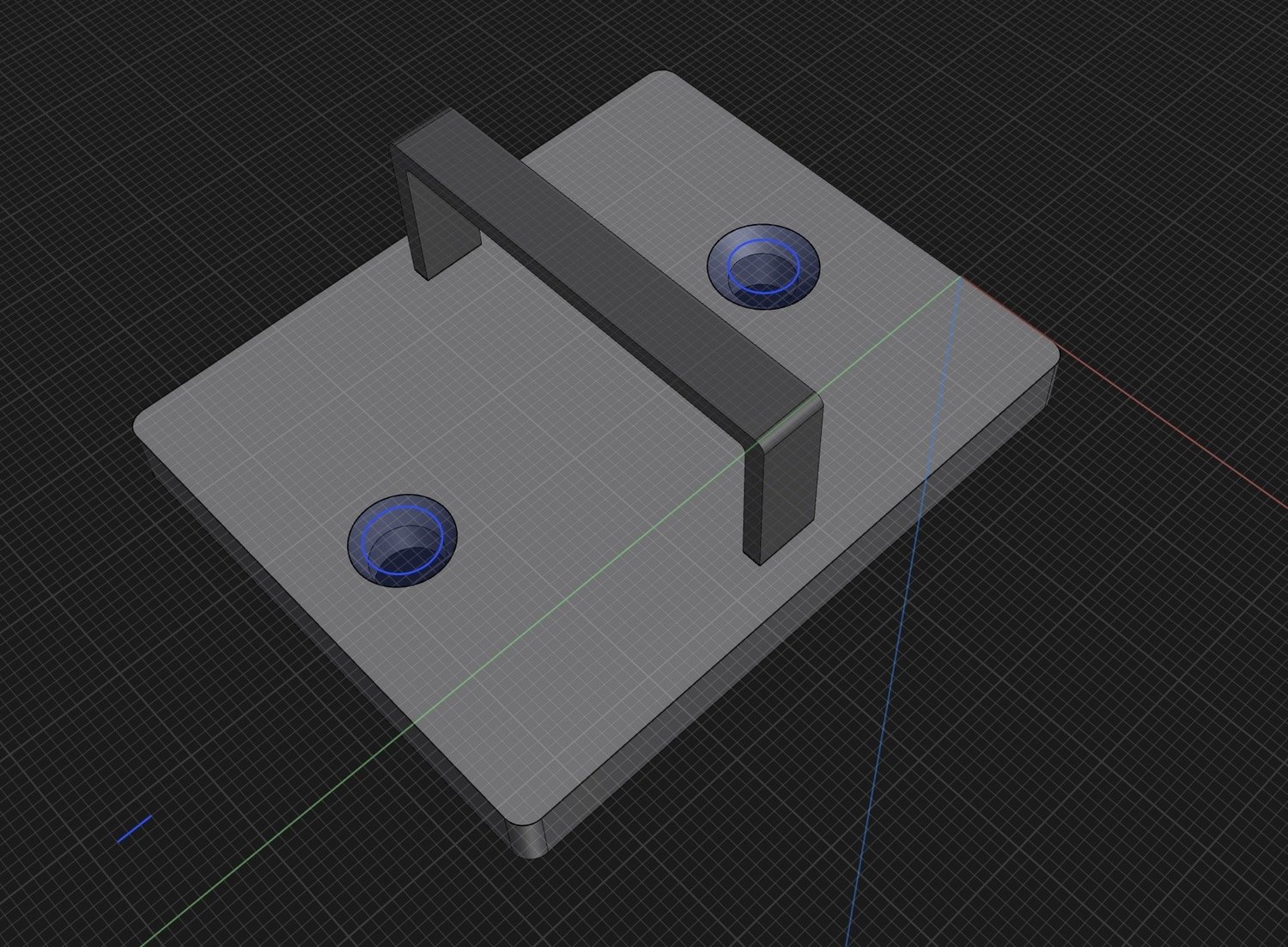 AROLA 3D drawing sample: mounting component